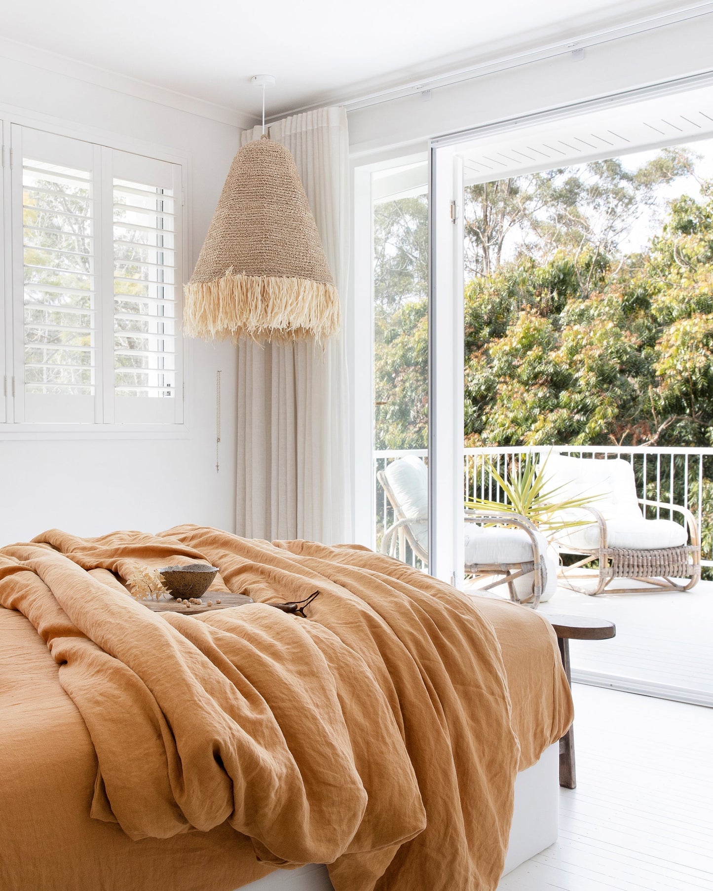 Tan linen duvet cover - MagicLinen