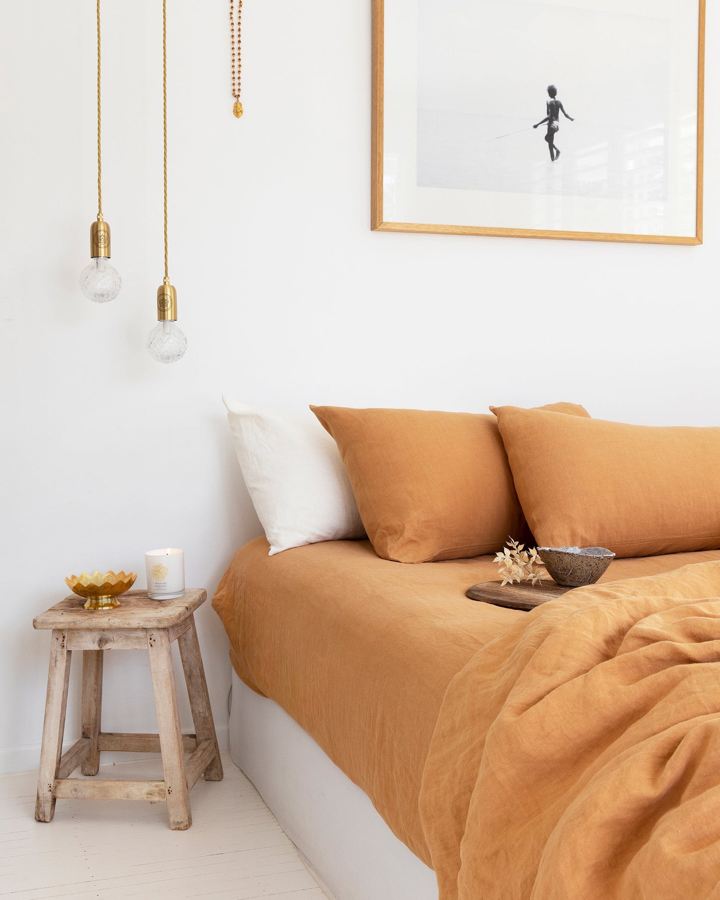 Tan linen duvet cover - MagicLinen