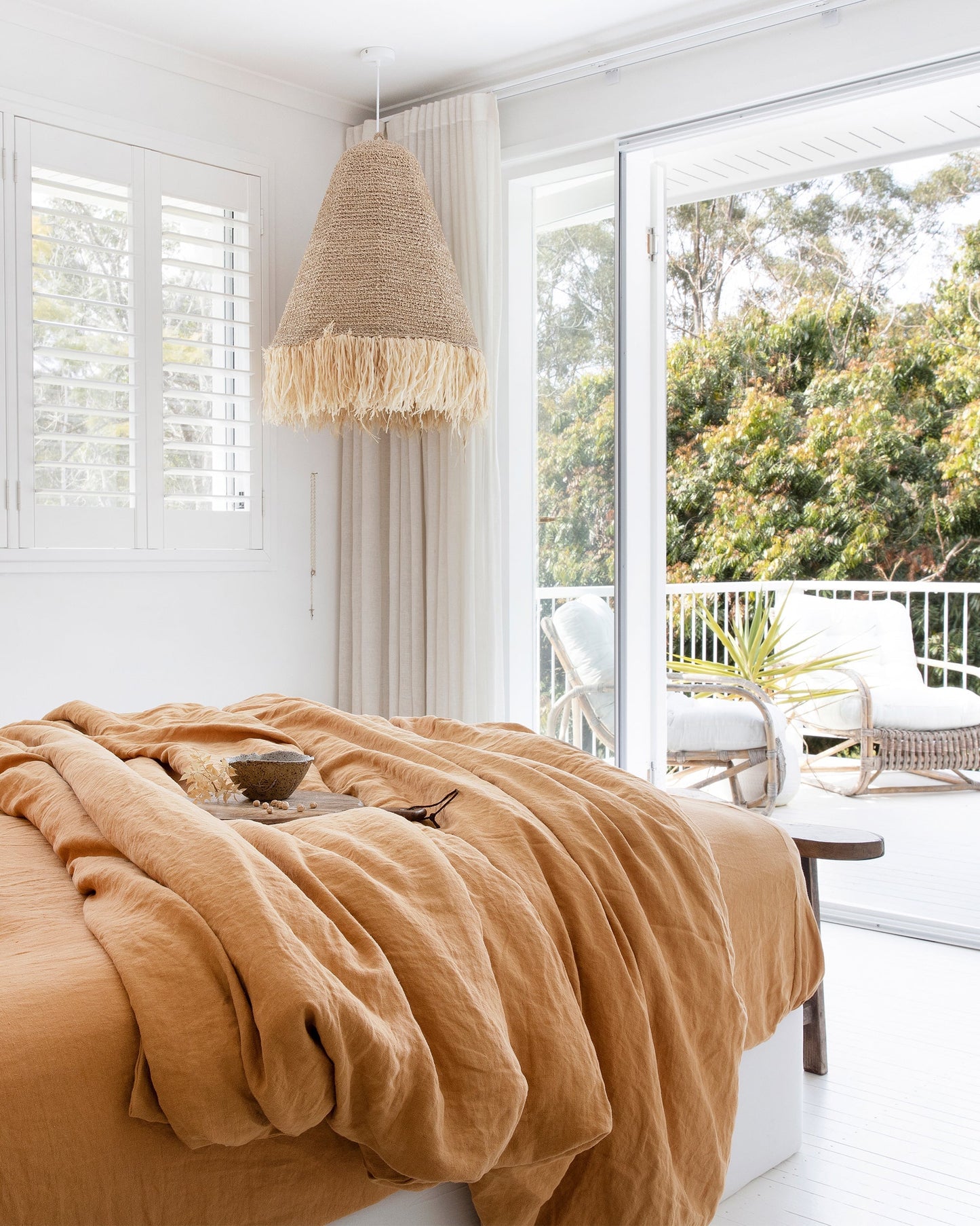 Tan linen duvet cover set (3 pcs) - MagicLinen