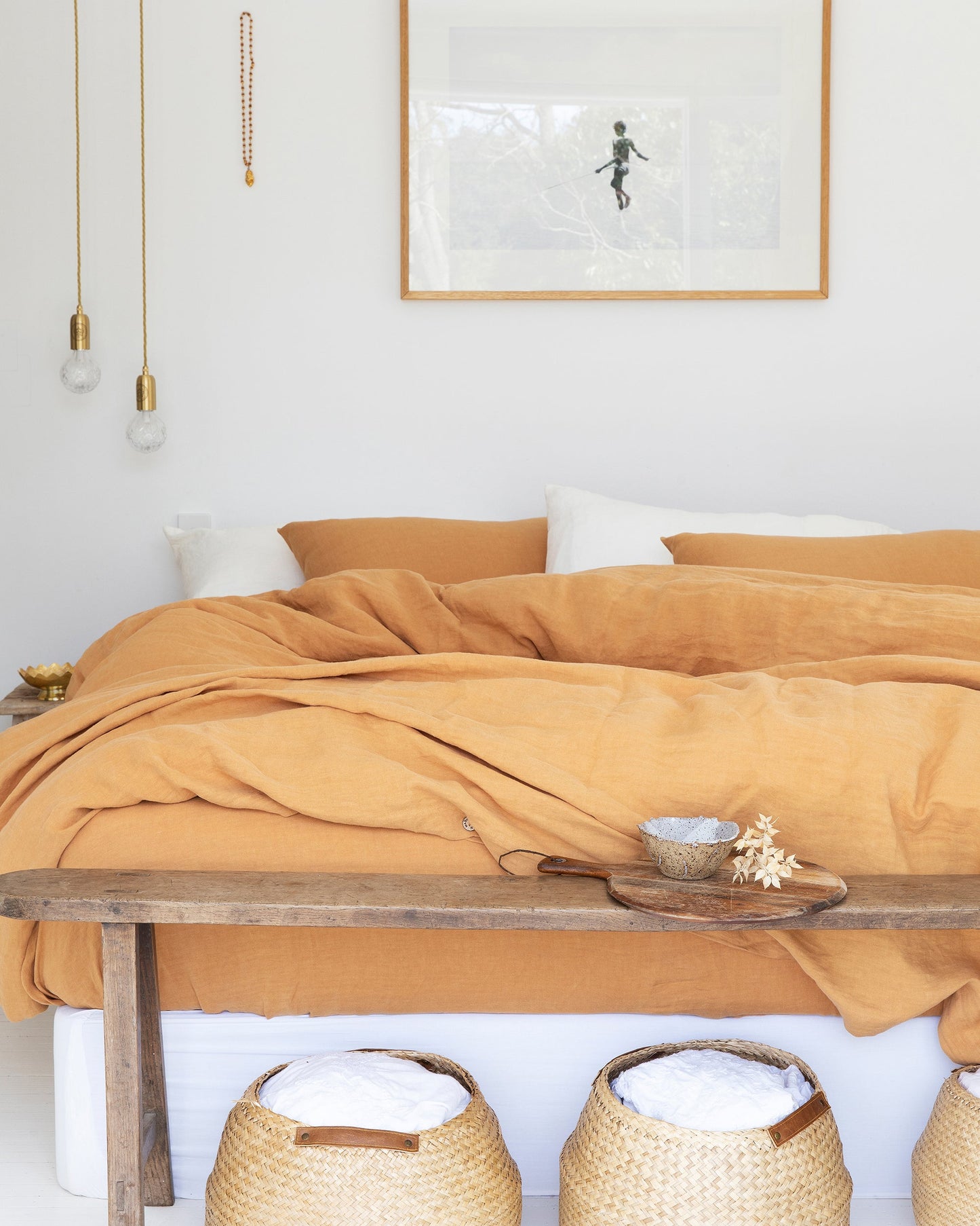 Tan linen pillowcase - MagicLinen