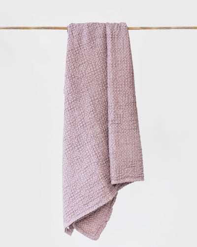 Linen Baby Blanket | Newborn Throw Blanket in Woodrose | MagicLinen
