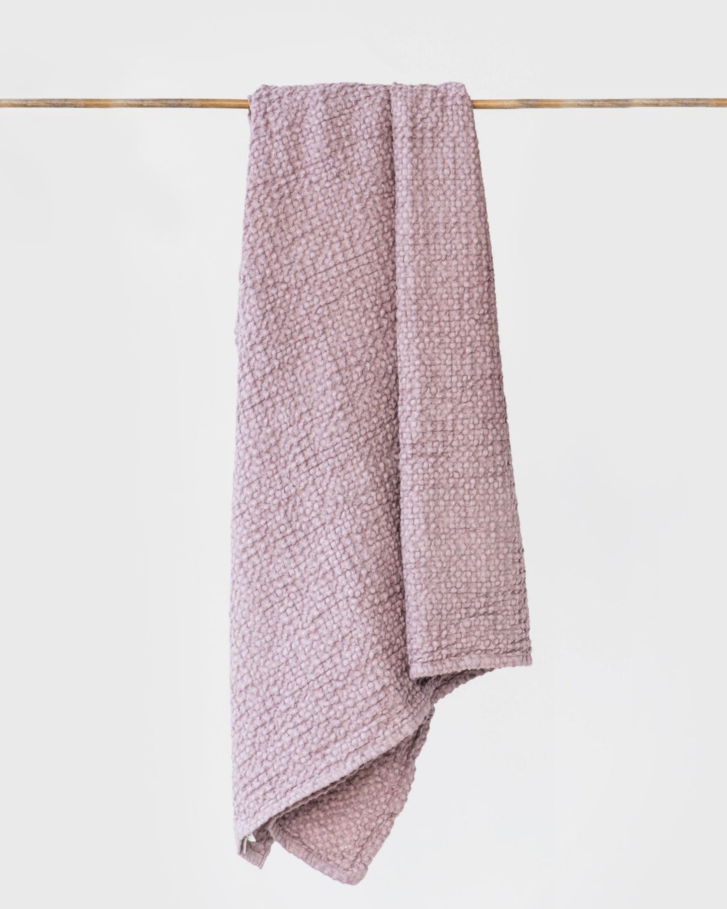 Linen Baby Blanket | Newborn Throw Blanket in Woodrose | MagicLinen