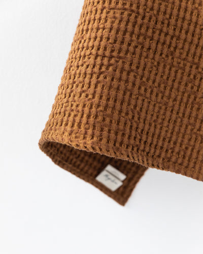 Waffle face cloth in Cinnamon - MagicLinen