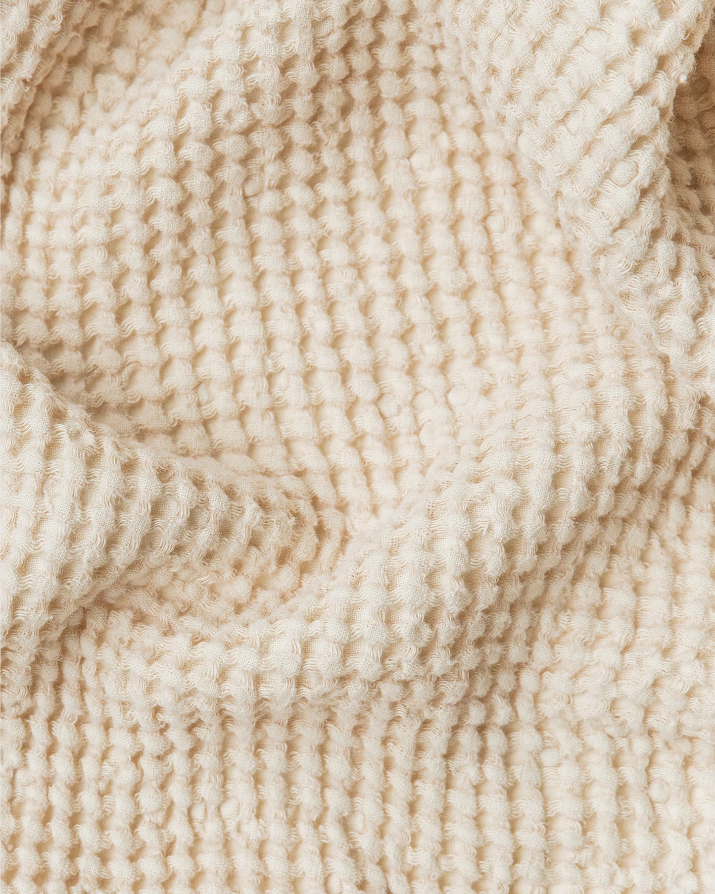 Vanilla Waffle Throw Blanket | MagicLinen