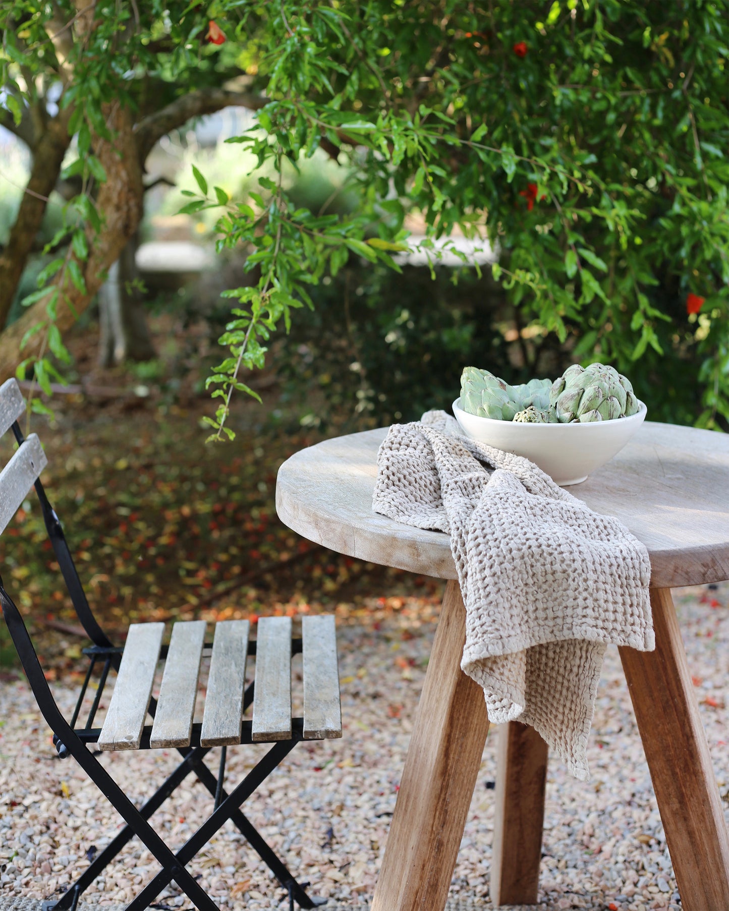 Waffle Kitchen Towel in Beige - MagicLinen
