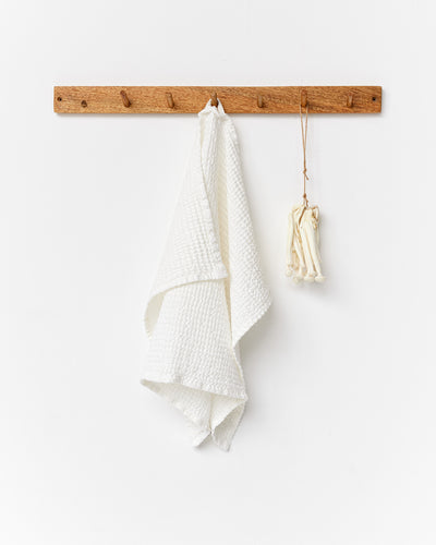 Waffle hand Towel in White