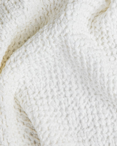 Waffle Kitchen Towel in White - MagicLinen
