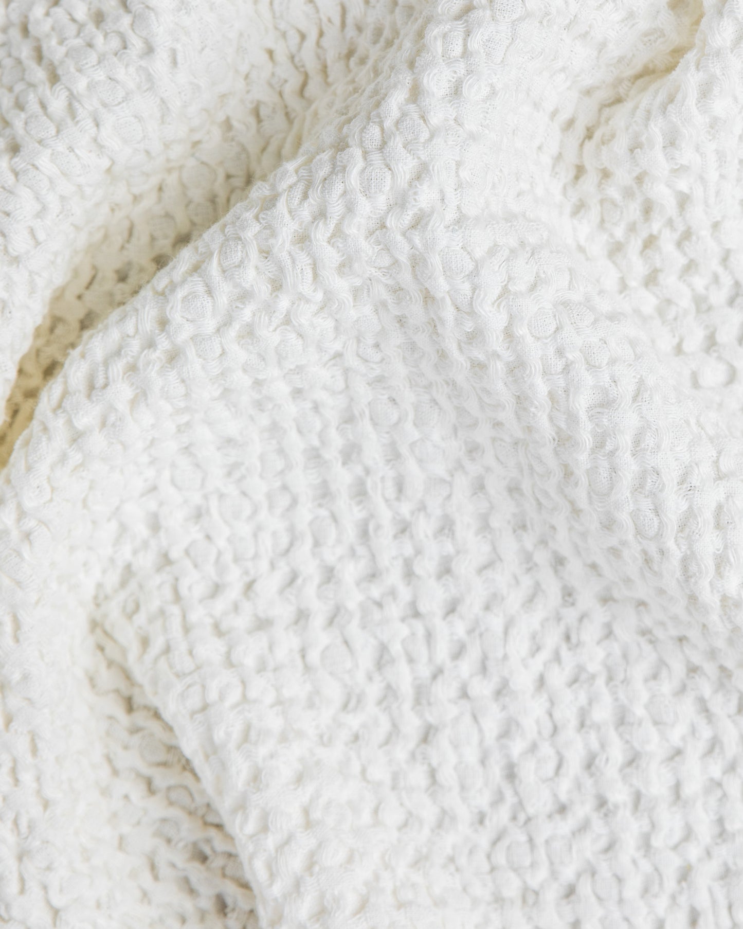 Waffle Kitchen Towel in White - MagicLinen
