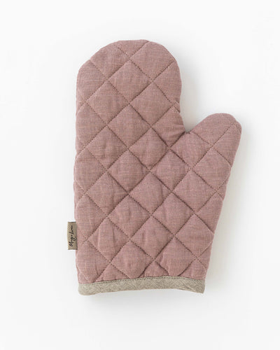Linen oven mitt (1 pcs) in Woodrose