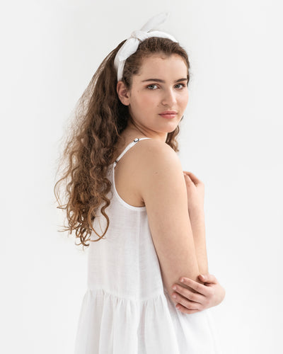 Linen Bandana in White - MagicLinen