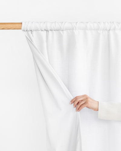 Blackout linen curtain panel (1 pcs) in White - MagicLinen