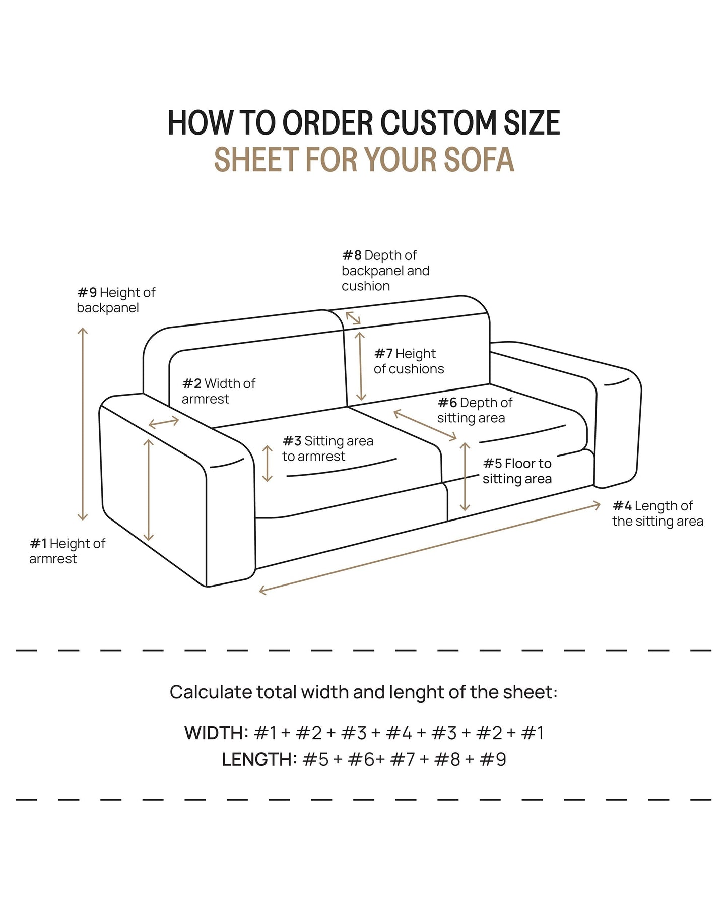 Custom size linen couch cover in Gray blue - MagicLinen