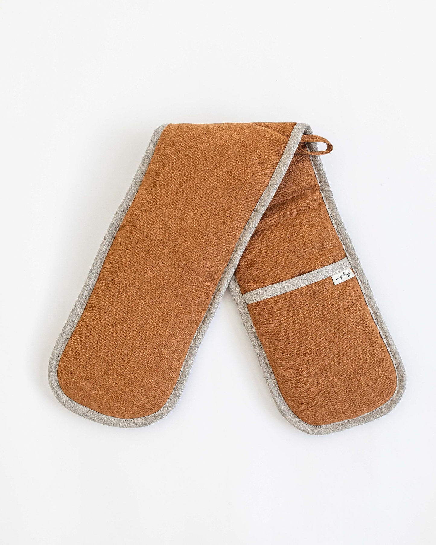 Double oven mitt (1 pcs) in Cinnamon - MagicLinen