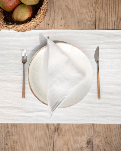 Light gray linen napkin set of 2 - MagicLinen