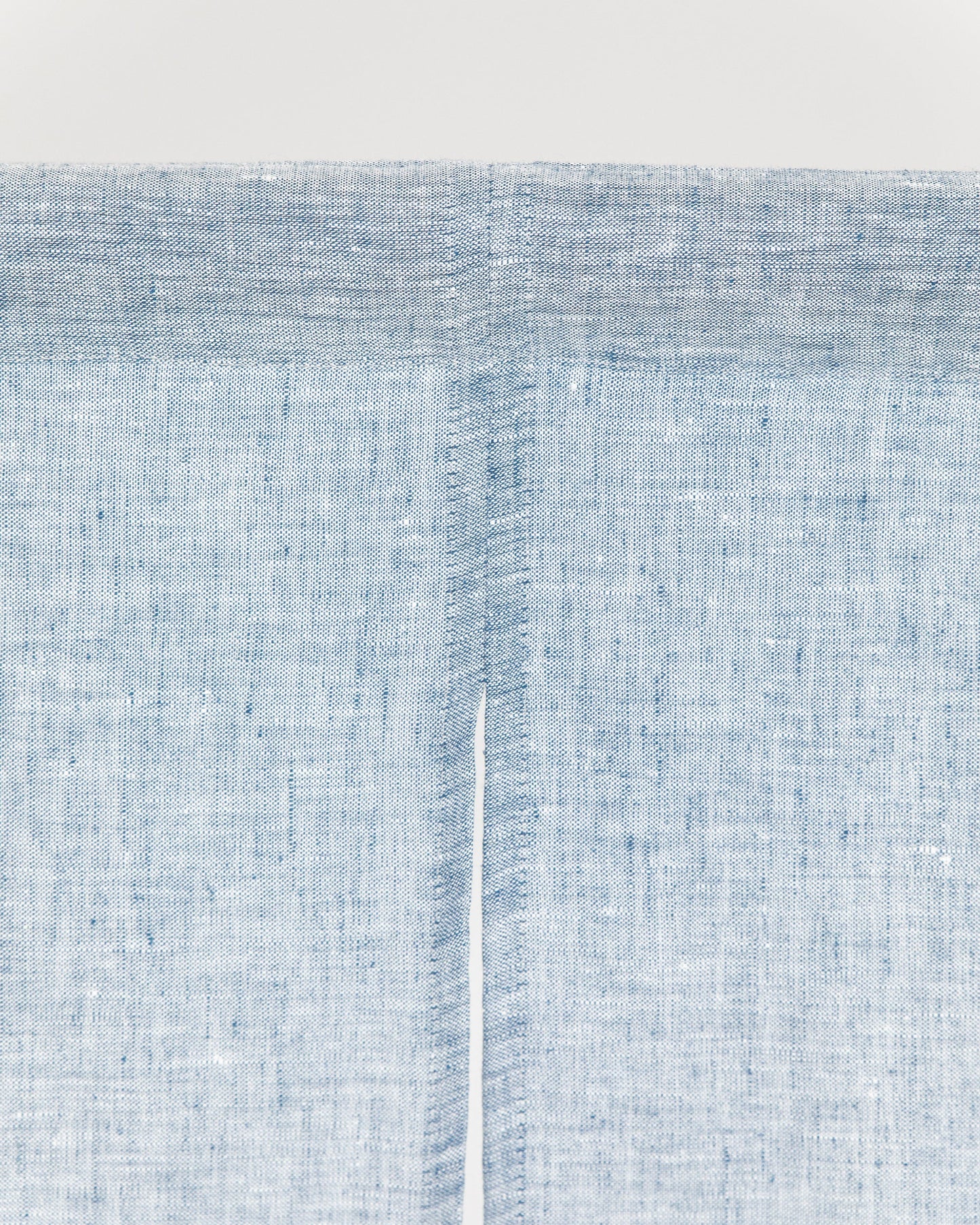 Custom size linen noren curtains (1 pcs) in Blue melange - MagicLinen