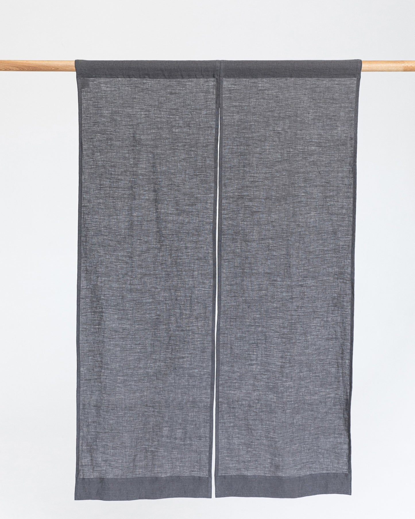 Linen noren curtains (1 pcs) in Charcoal gray - MagicLinen