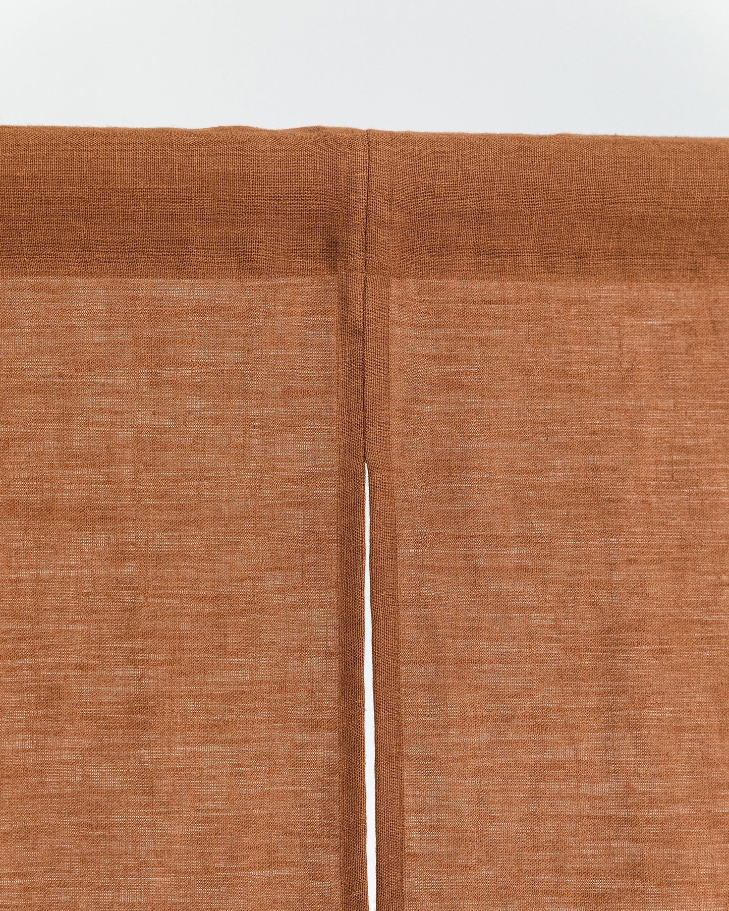 Custom size linen noren curtains (1 pcs) in Cinnamon - MagicLinen