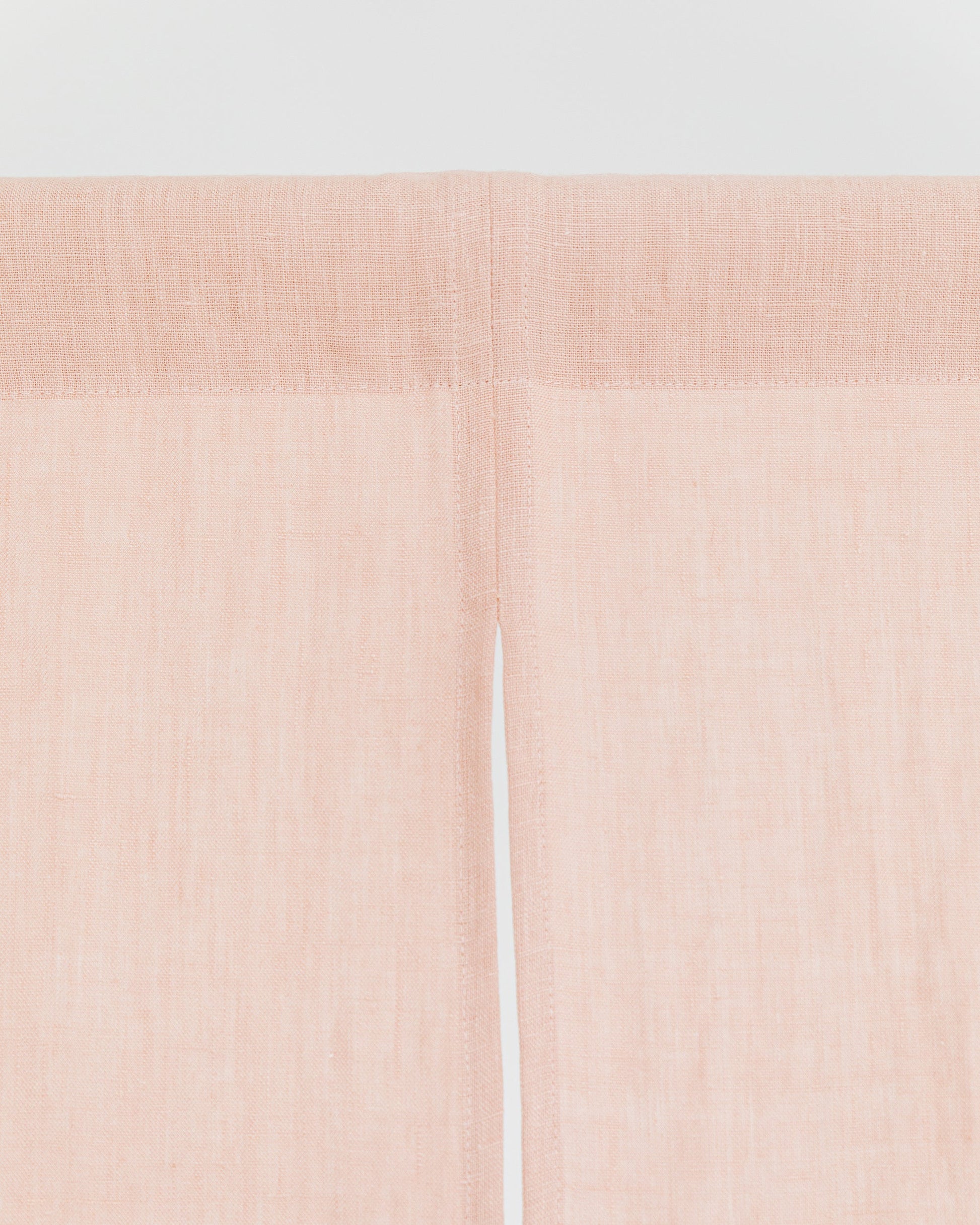 Linen noren curtains (1 pcs) in Peach - MagicLinen