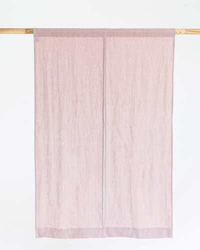 Linen noren curtains (1 pcs) in Woodrose - MagicLinen  Edit alt text