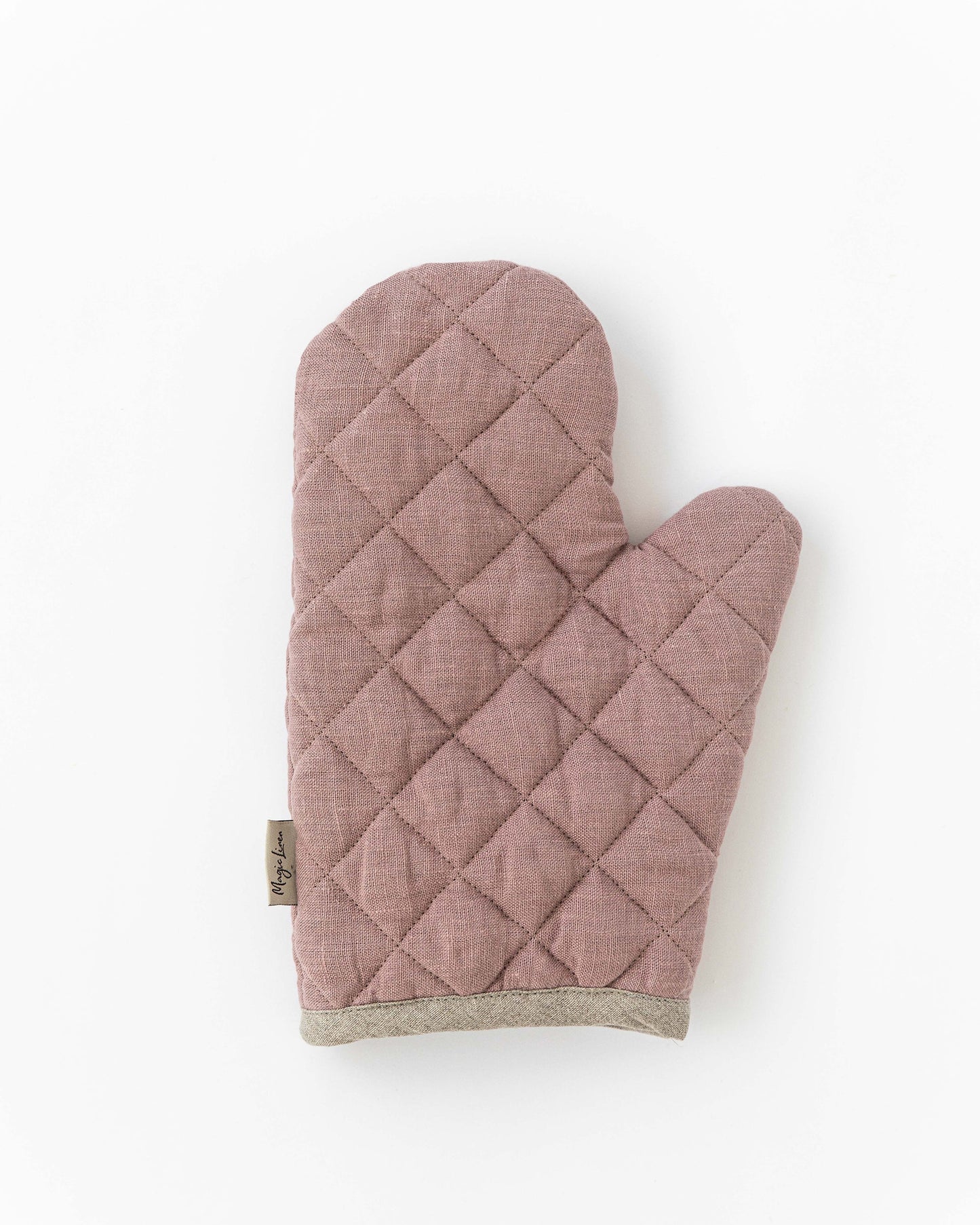 Linen oven mitt (1 pcs) in Woodrose - MagicLinen