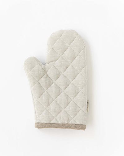 Linen oven mitt (1 pcs) in Light gray - MagicLinen