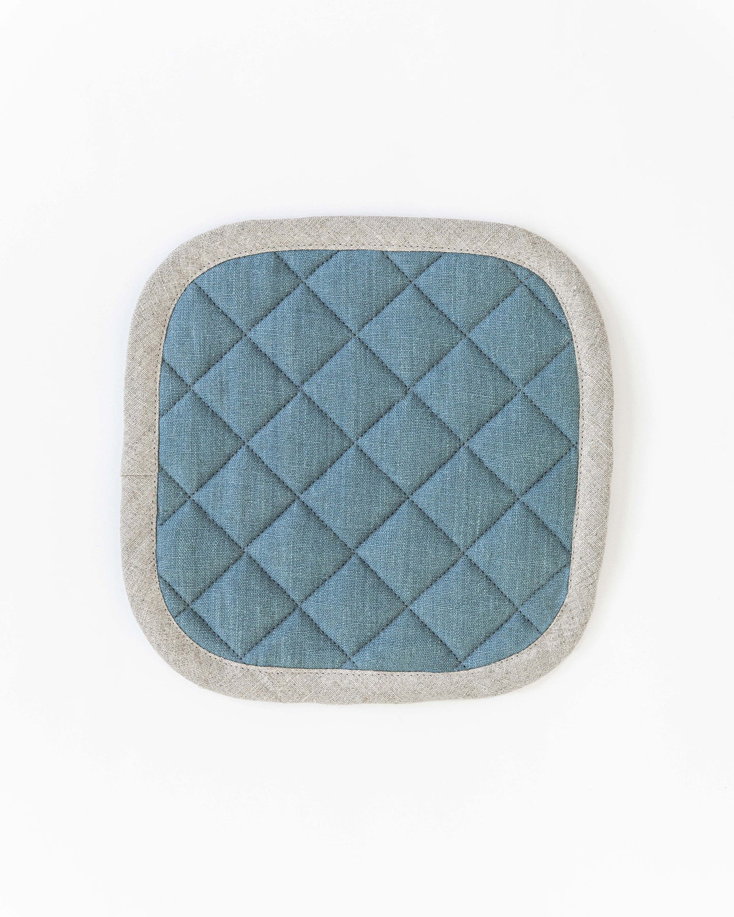 Linen pot-holder (1 pcs) in Gray blue - MagicLinen