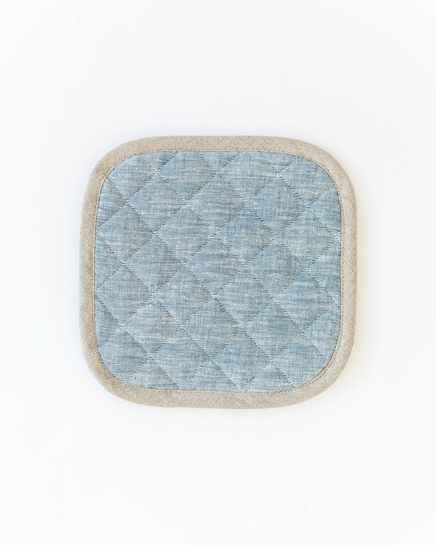 Linen pot-holder (1 pcs) in Blue melange - MagicLinen