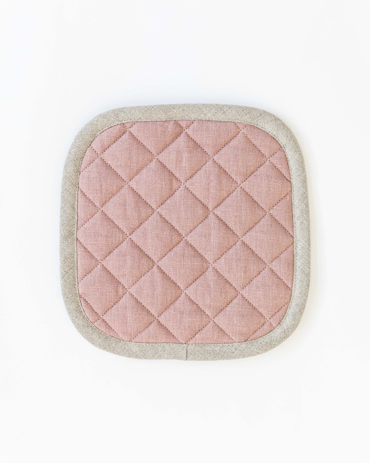 Linen pot-holder (1 pcs) in Woodrose - MagicLinen