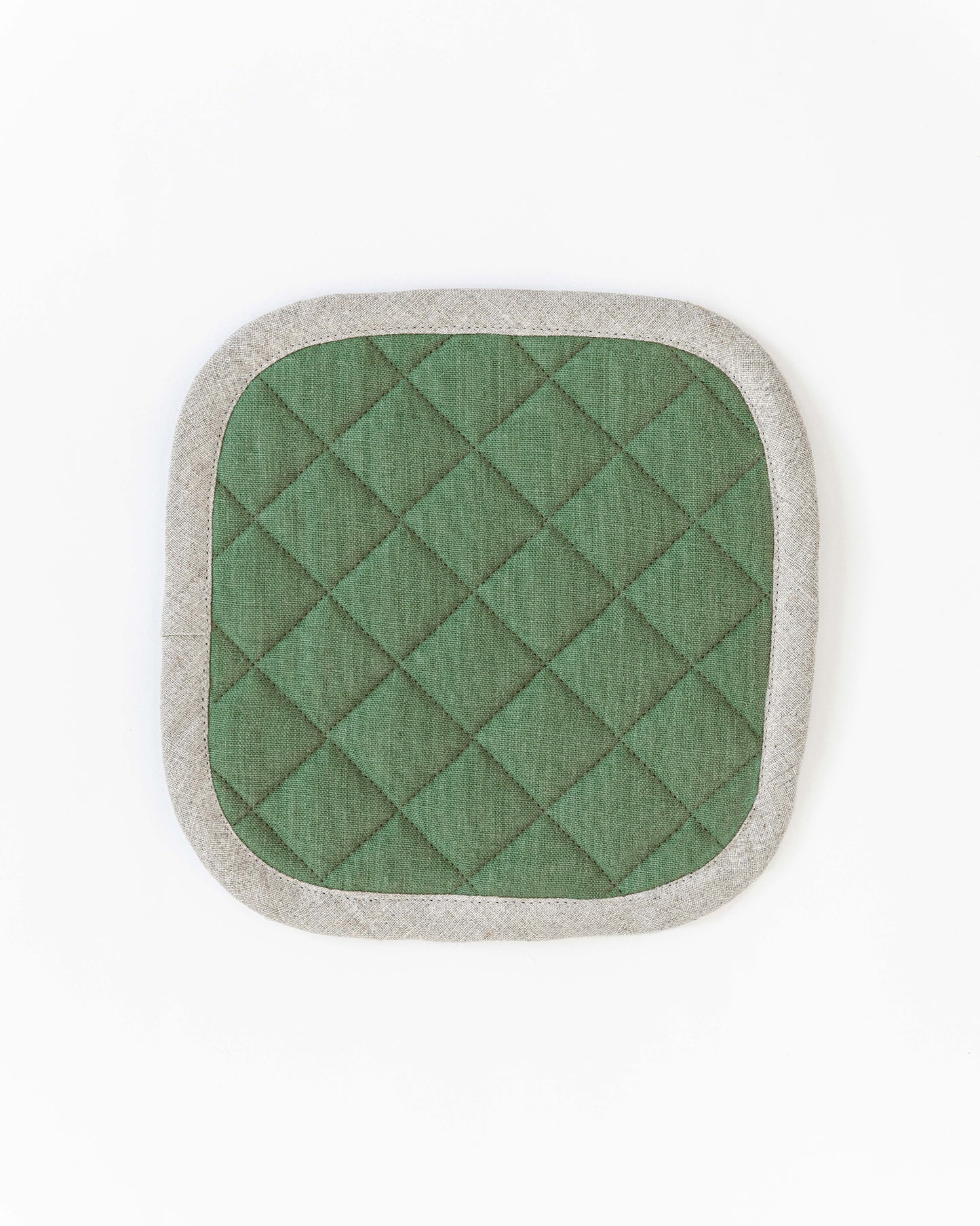 Linen pot-holder (1 pcs) in Forest green - MagicLinen