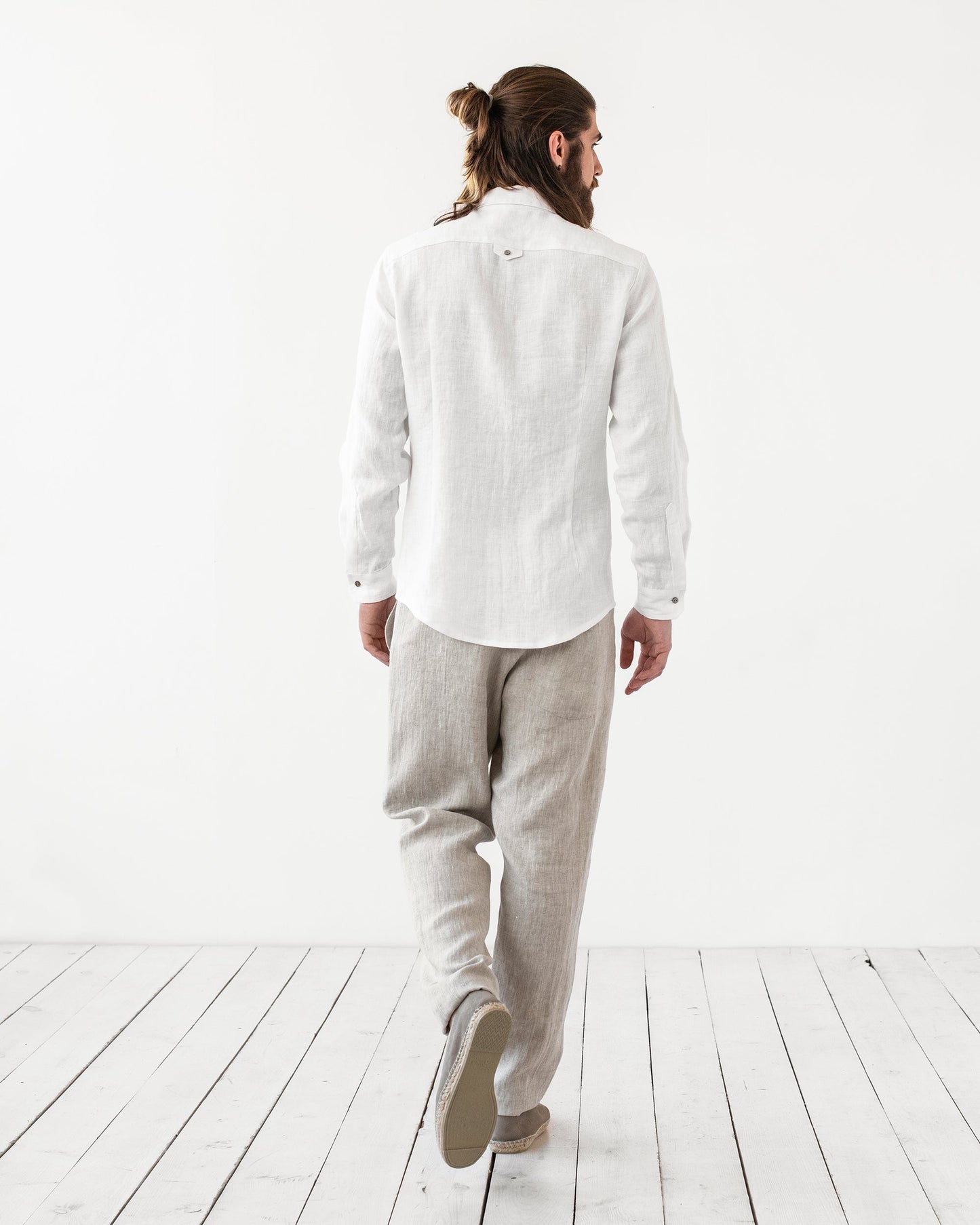 Men's linen pants PALERMO in Natural melange - MagicLinen