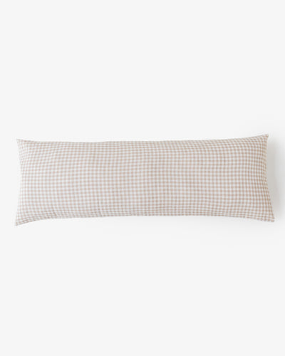 Body pillowcase in Natural gingham - MagicLinen