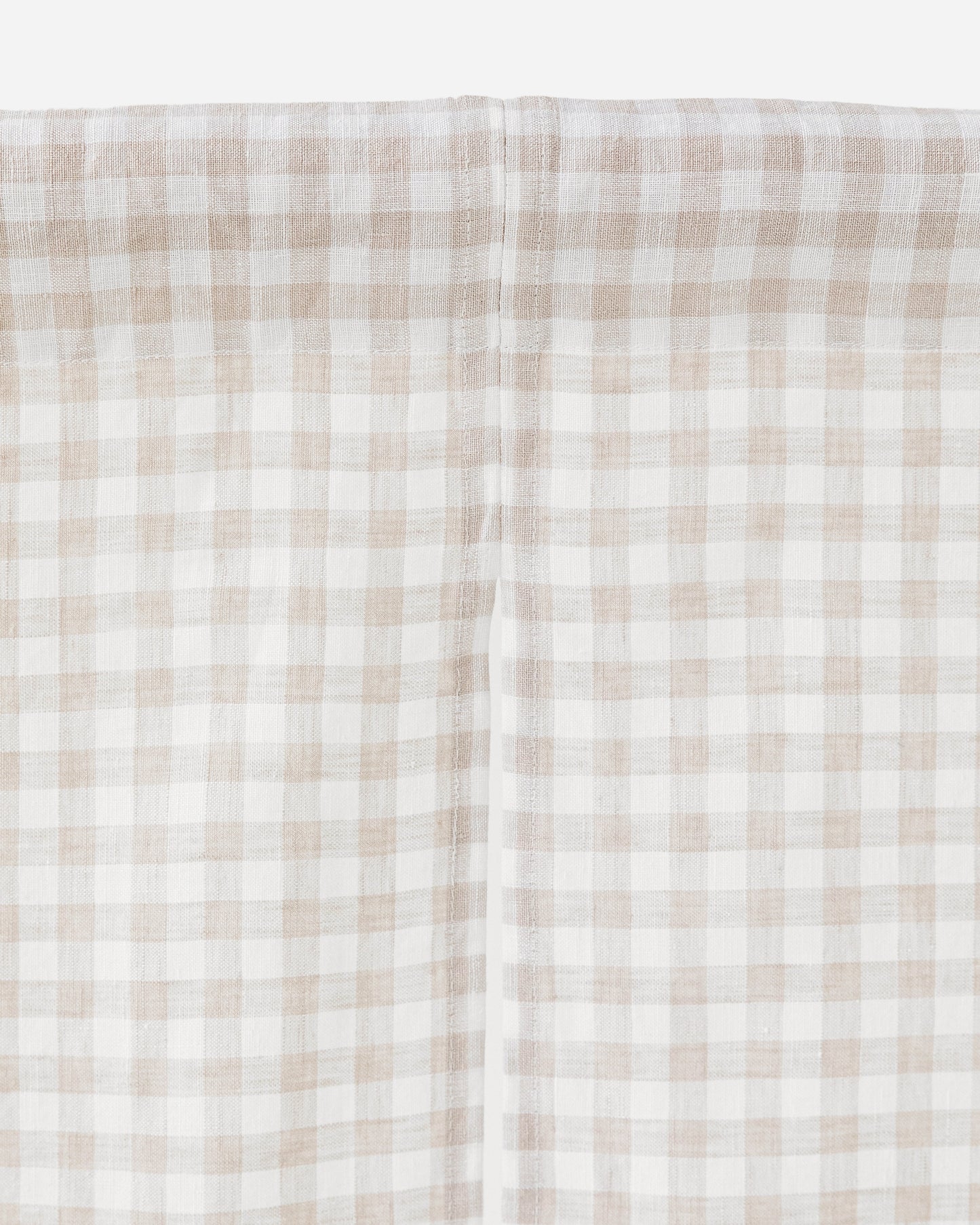 Linen noren curtains (1 pcs) in Natural gingham - MagicLinen