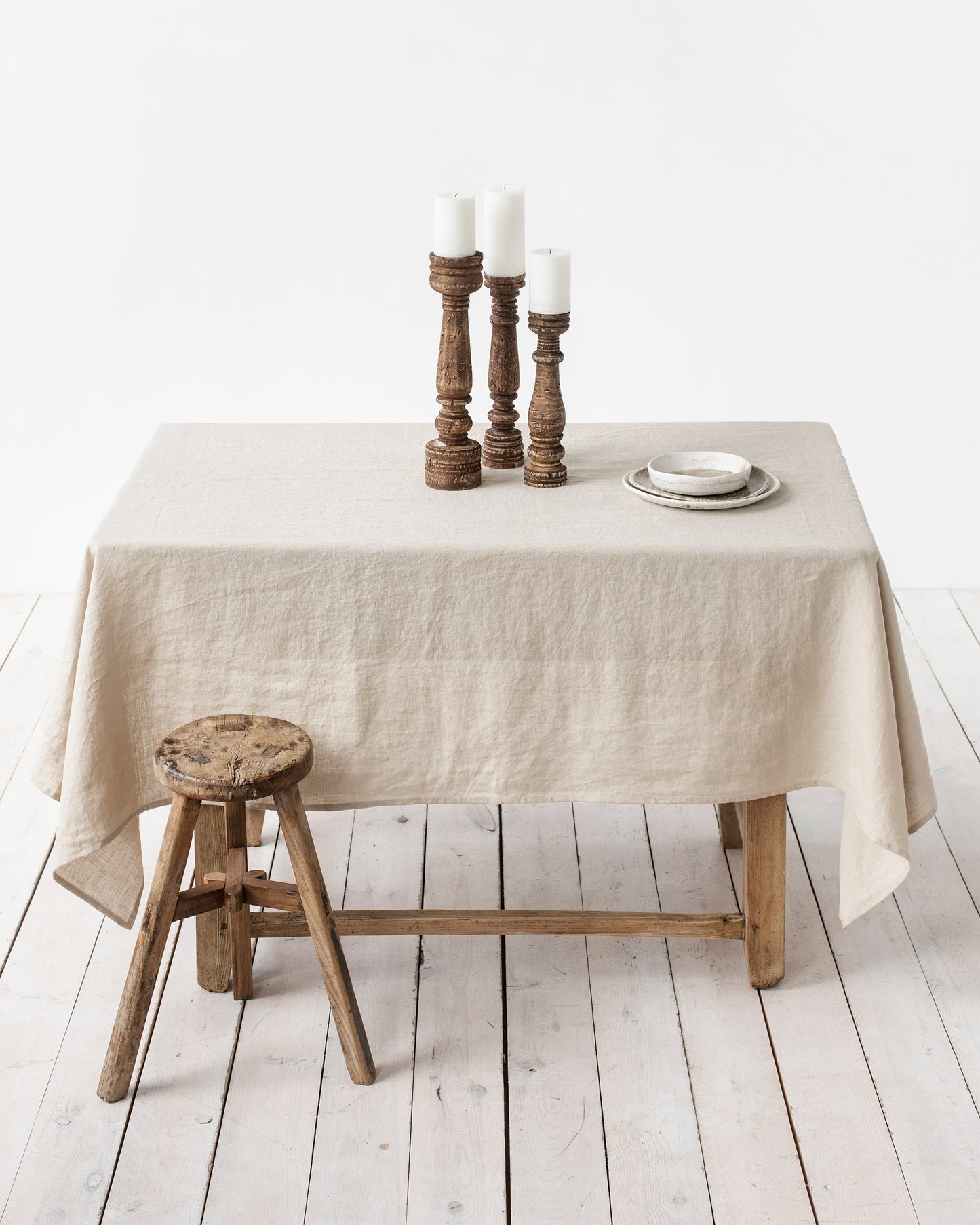 Custom size Natural linen tablecloth - MagicLinen