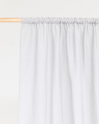 Rod pocket linen curtain panel (1 pcs) in Light gray - MagicLinen