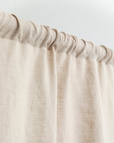 Rod pocket linen curtain panel (1 pcs) in Natural linen - MagicLinen