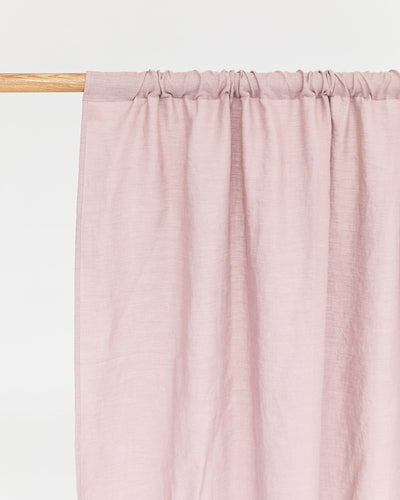 Rod pocket linen curtain panel (1 pcs) in Woodrose - MagicLinen