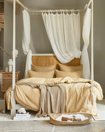Sandy beige linen duvet cover set (3 pcs) - MagicLinen