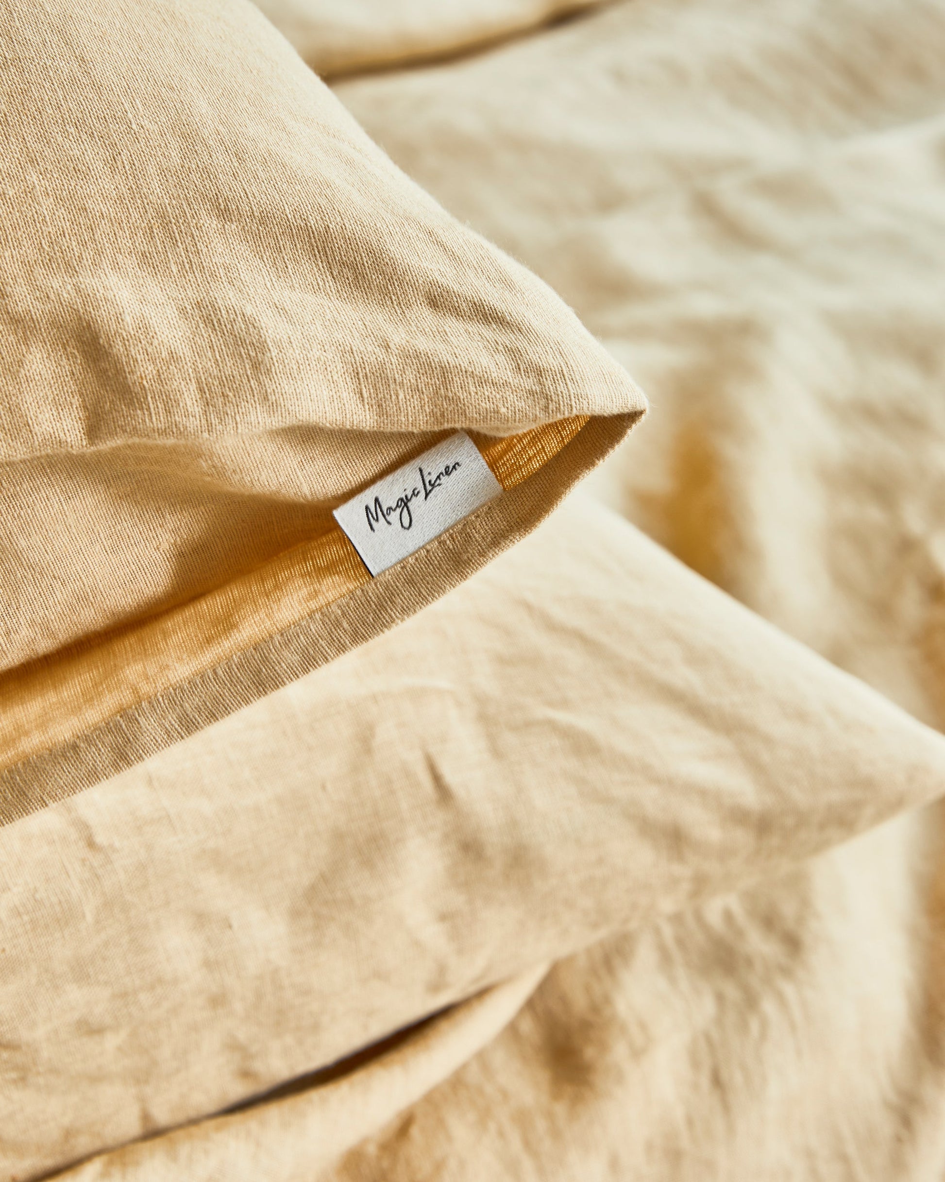 Custom size Sandy beige linen pillowcase - MagicLinen