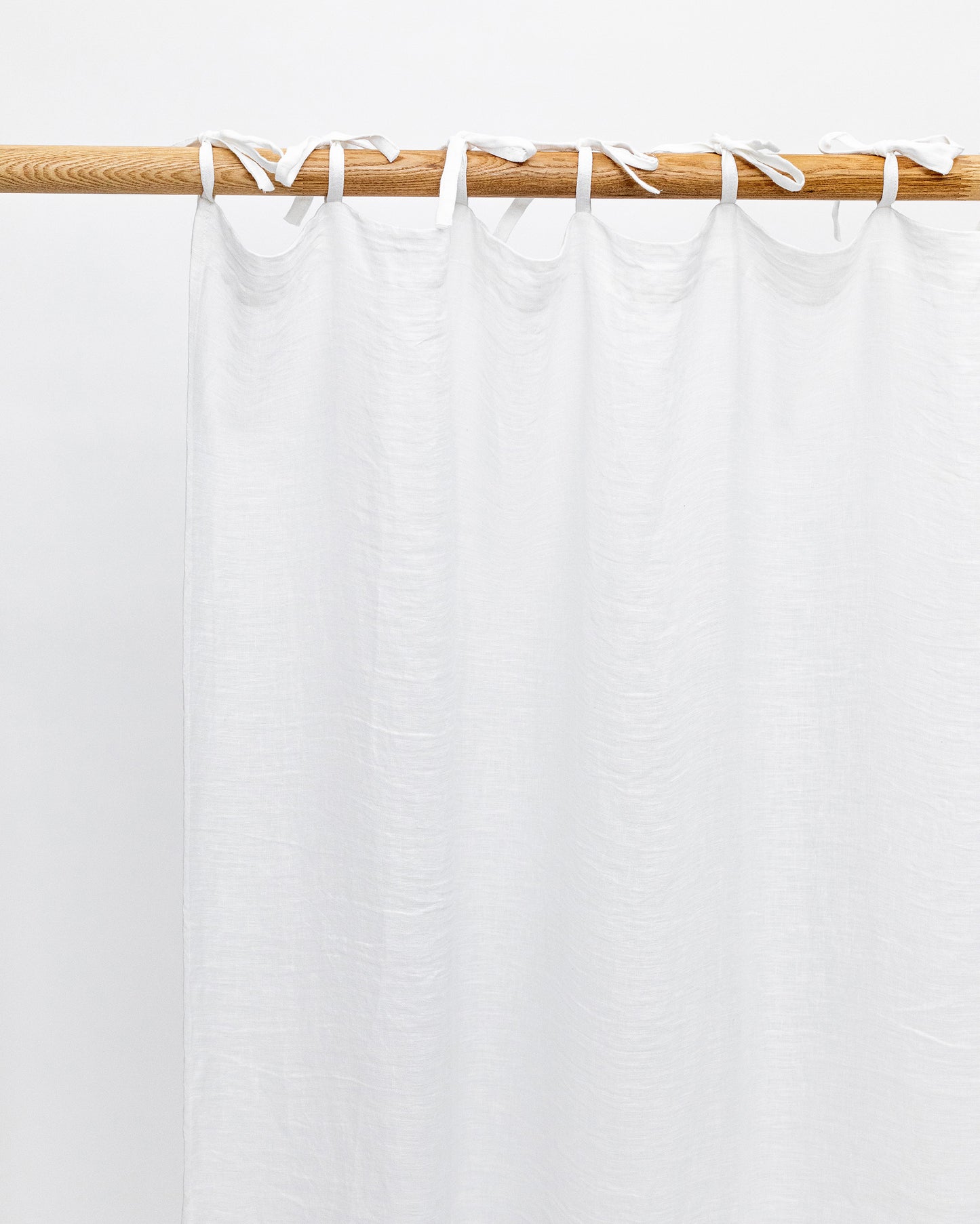 Sheer tie top linen curtain panel (1 pcs) - MagicLinen