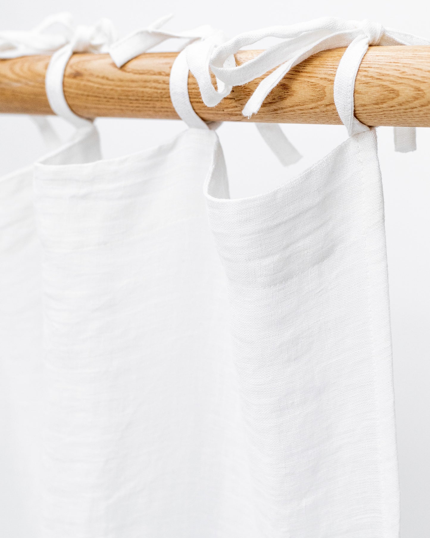 Sheer tie top linen curtain panel (1 pcs) - MagicLinen