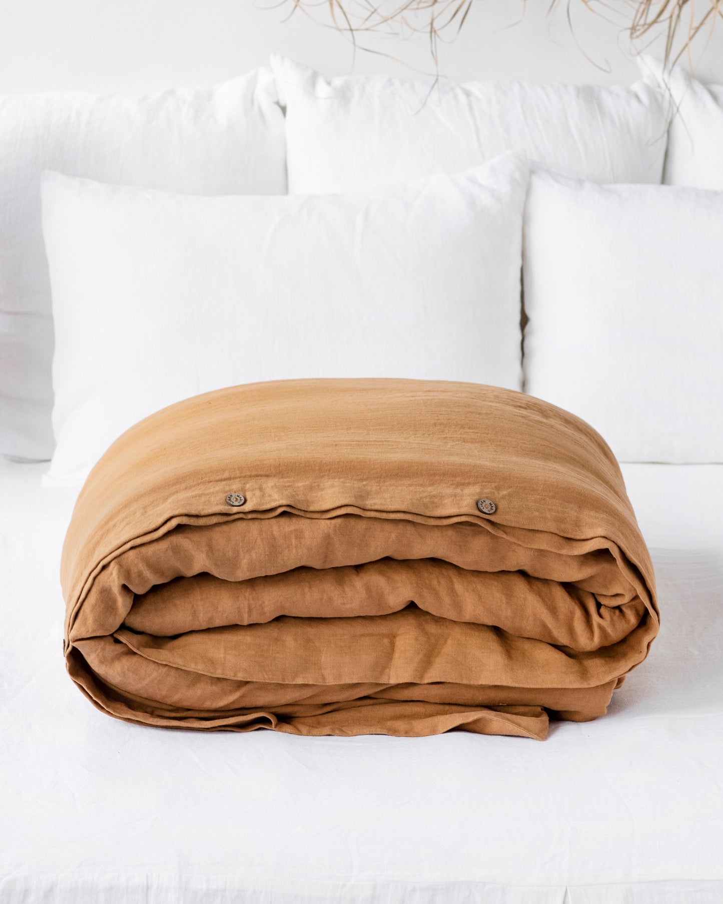 Tan linen duvet cover - MagicLinen