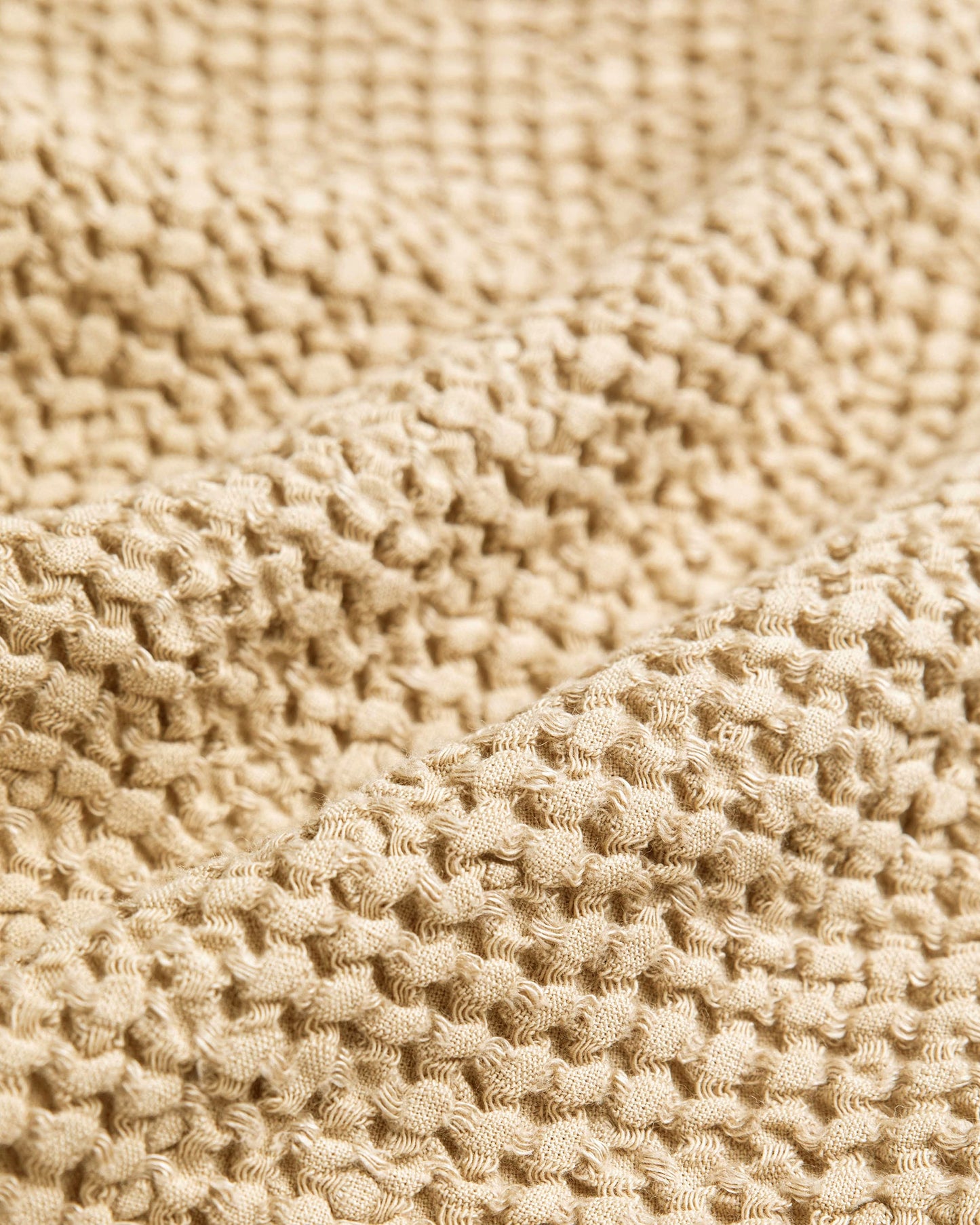 Waffle baby blanket in Beige - MagicLinen