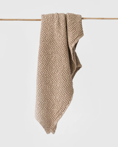 Waffle Bath Towel in Beige - MagicLinen