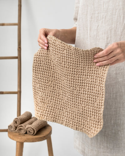 Waffle face cloth set of 5 - MagicLinen