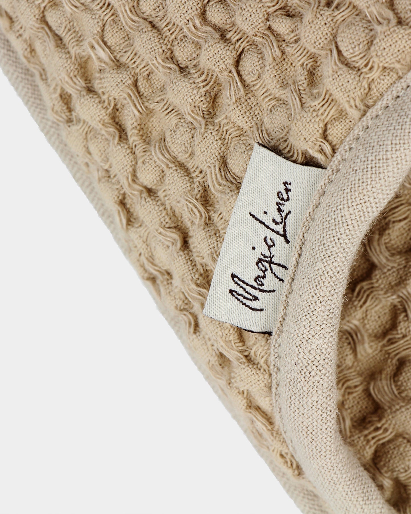 Waffle linen slippers - MagicLinen