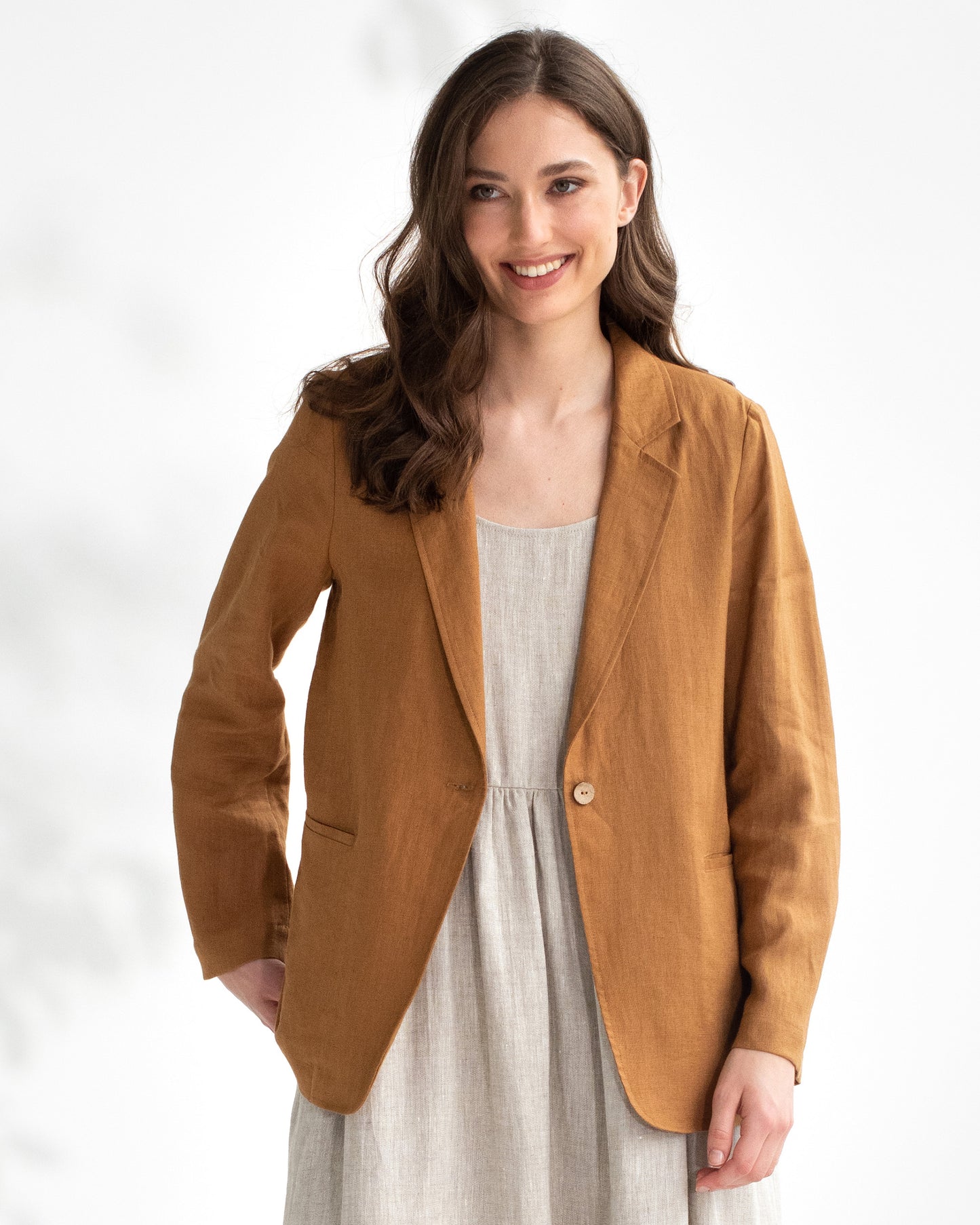 Women's linen blazer PLACID in various colors - MagicLinen