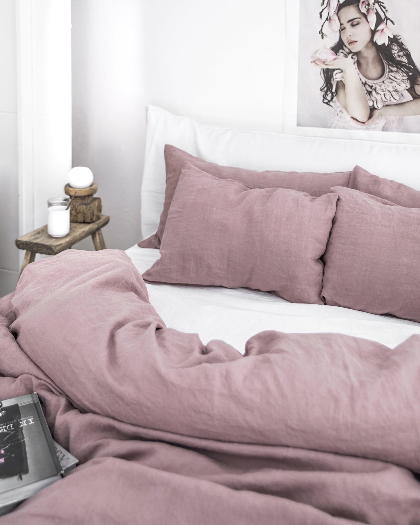 Woodrose linen duvet cover - MagicLinen