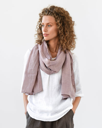 Woodrose linen scarf - MagicLinen