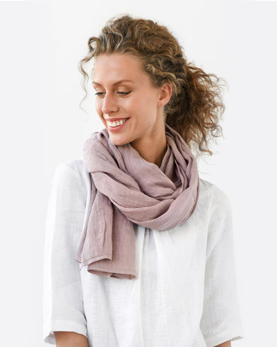 Woodrose linen scarf - MagicLinen