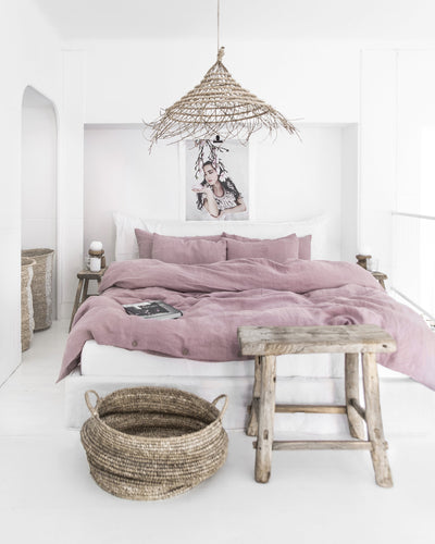 Woodrose linen sheet set (4 pcs) - MagicLinen